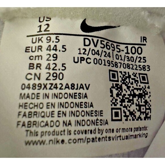 Nike Womens Size 12 Sneakers Shoe Air Max Interlock White Silver DV5695-100 New - Picture 8 of 9